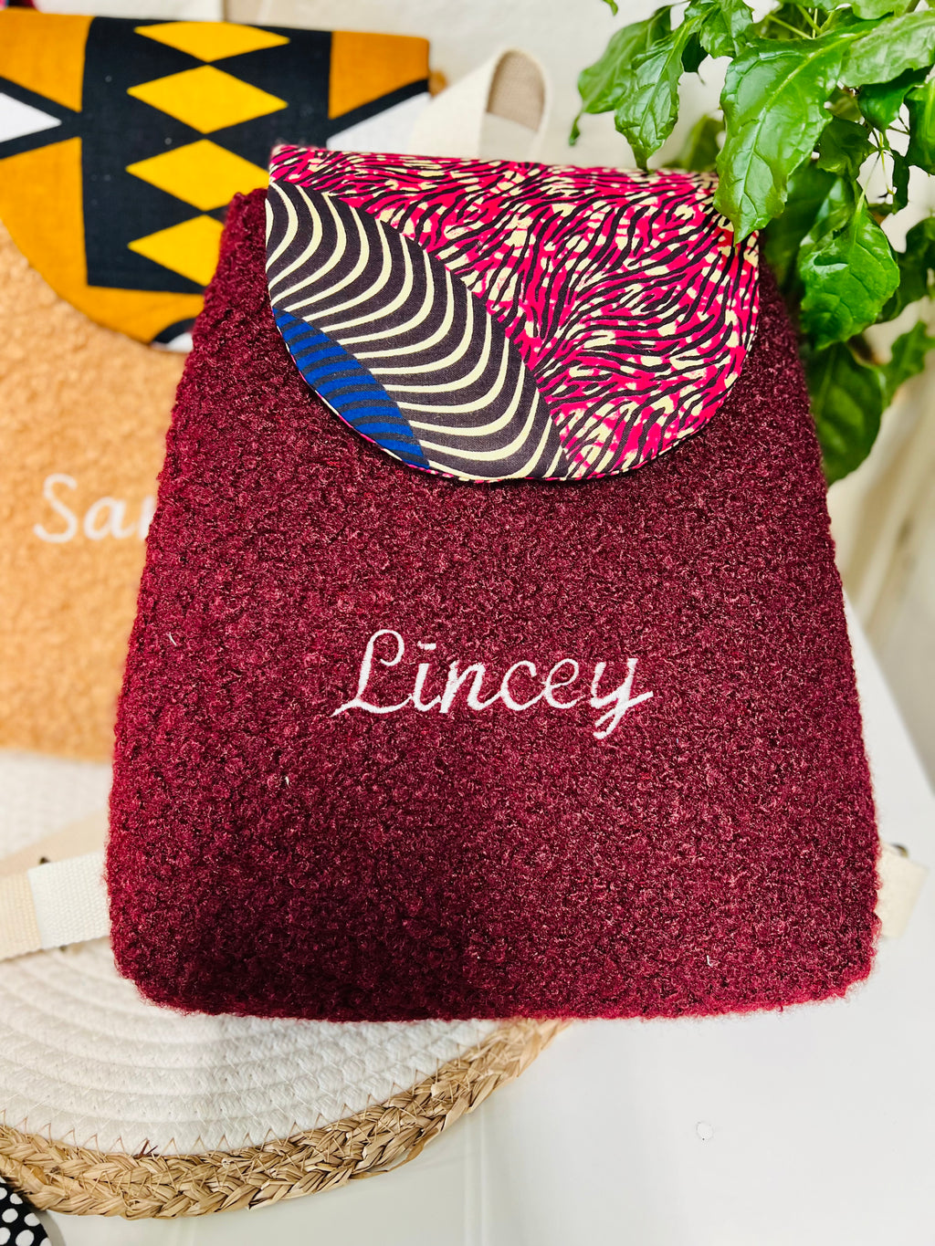 Sac à dos bouclette personnalisable avec broderie