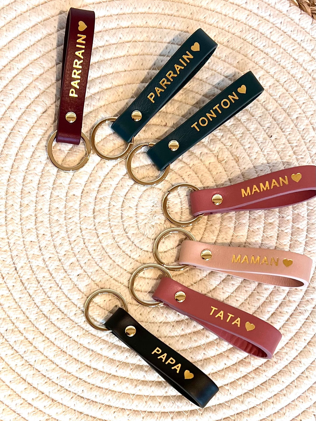 Royal marais - Porte-clé cuir tonton/tata