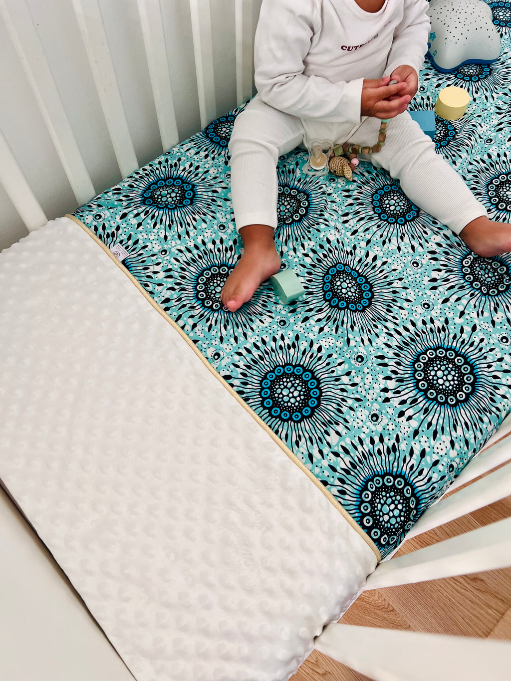 Minky-Decke, Türkis