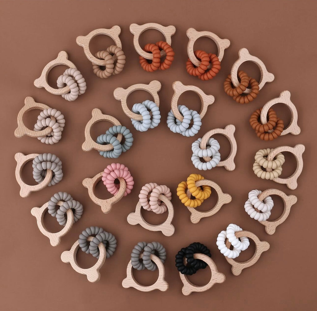 Anneau de dentition avec silicone