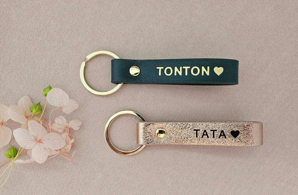 Royal marais - Porte-clé cuir tonton/tata