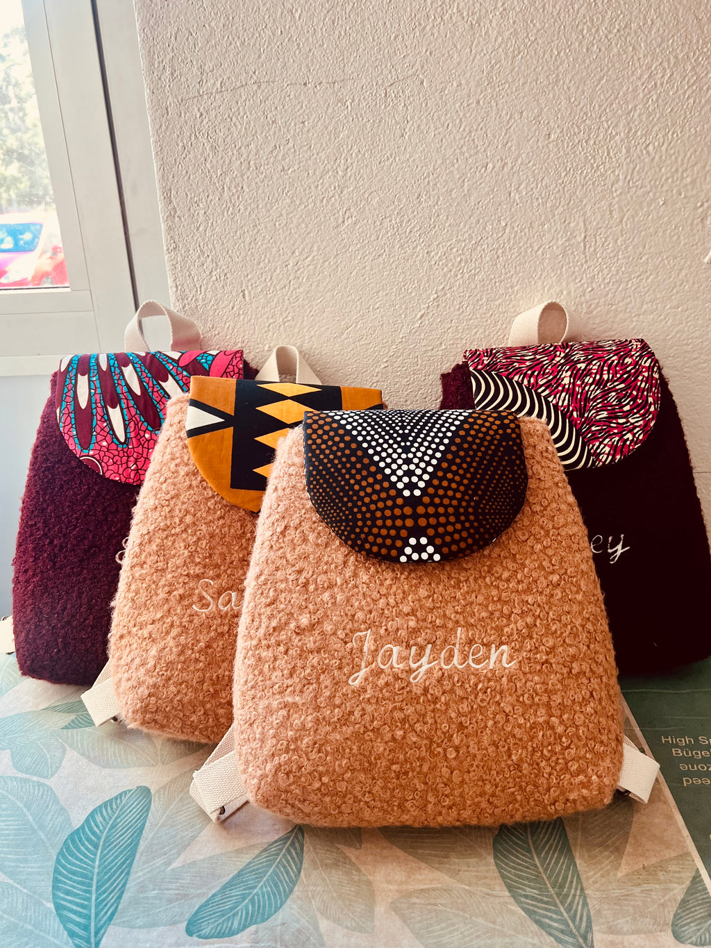 Sac à dos bouclette personnalisable avec broderie