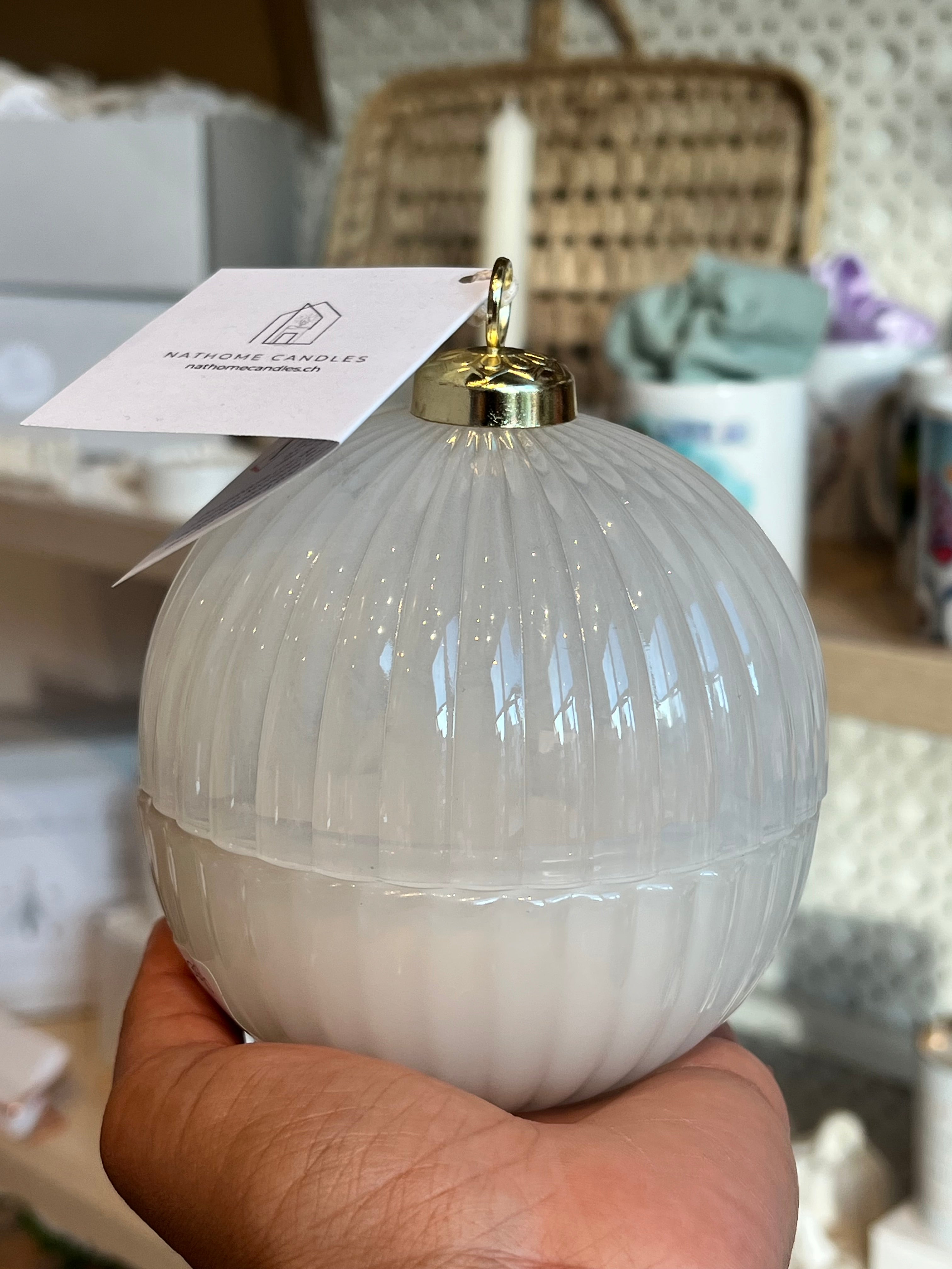 Bougie boule de Noël