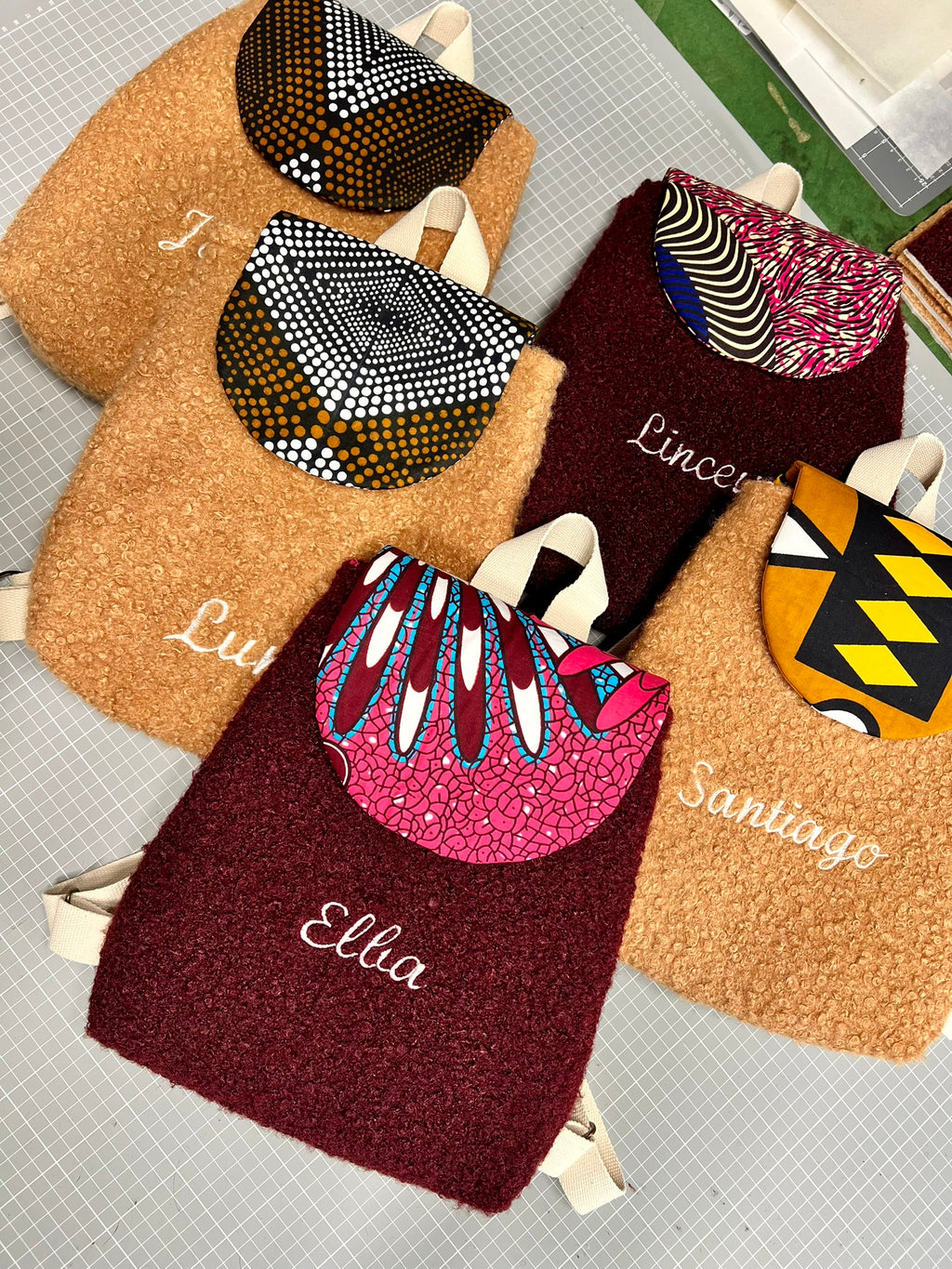 Sac à dos bouclette personnalisable avec broderie