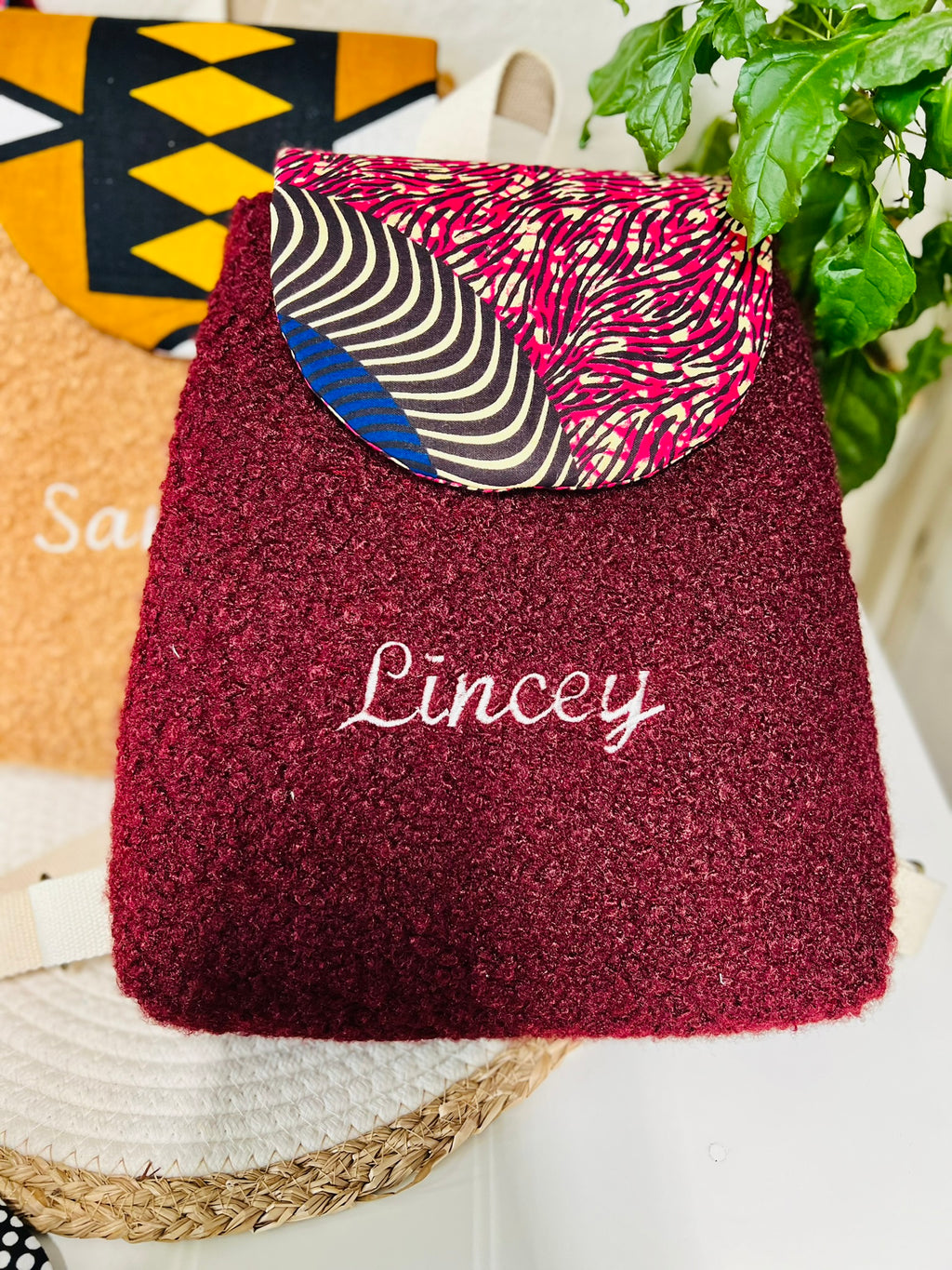 Sac à dos bouclette personnalisable avec broderie