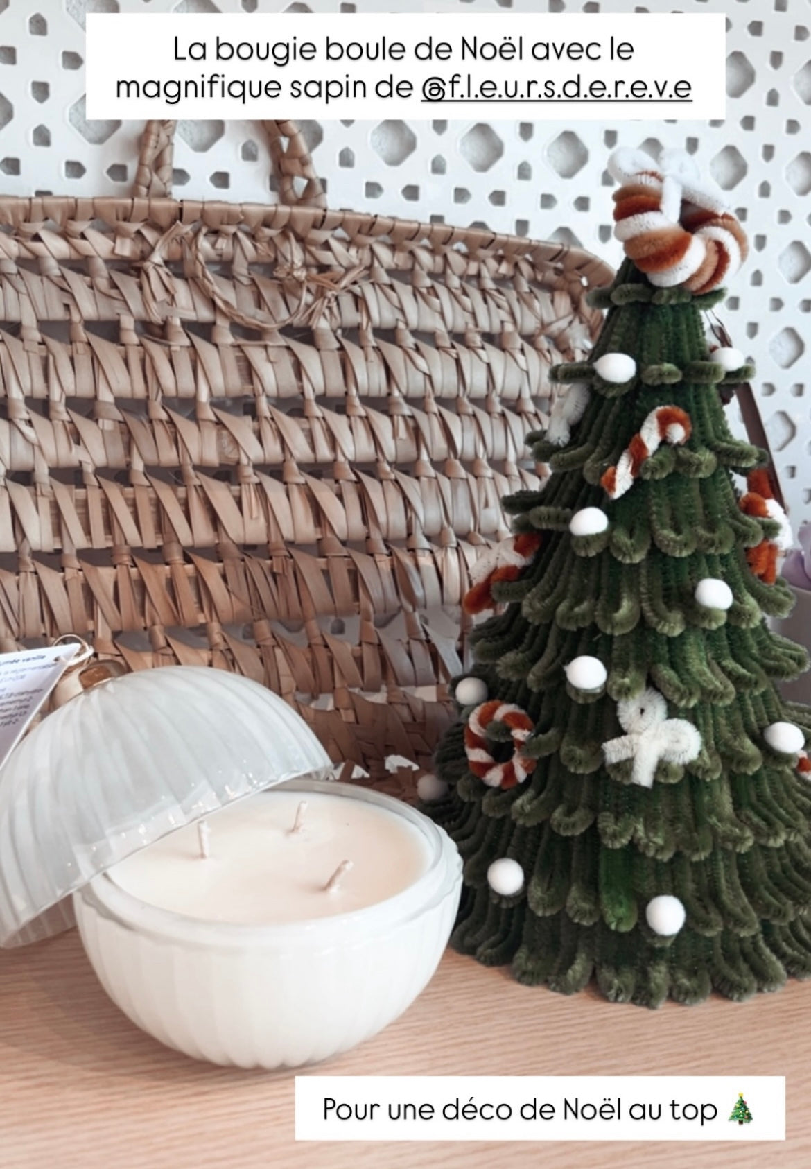Bougie boule de Noël