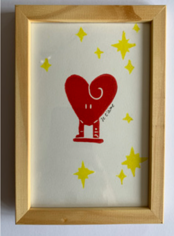 Cadre cœur - 3 modèles en linogravure