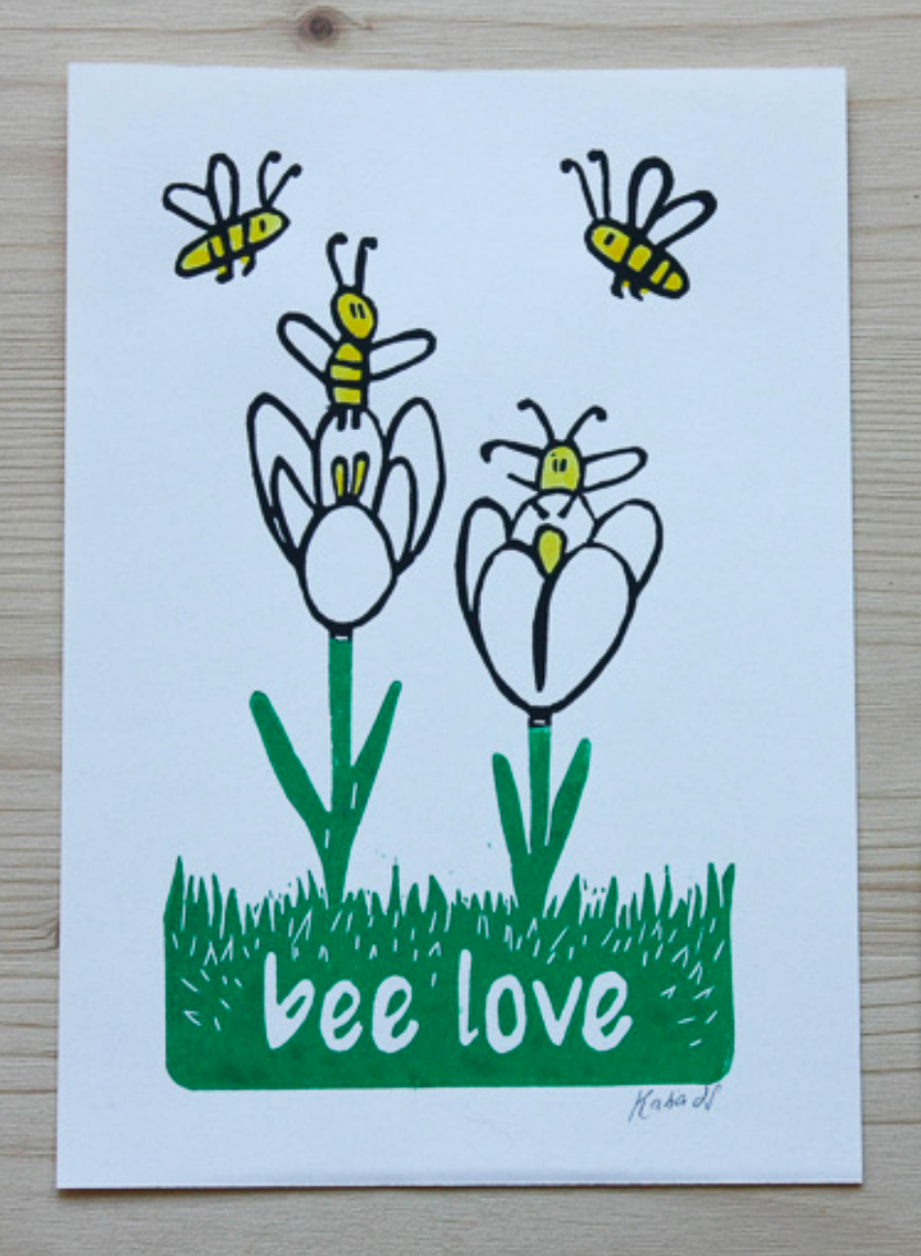 Lino bee love A5