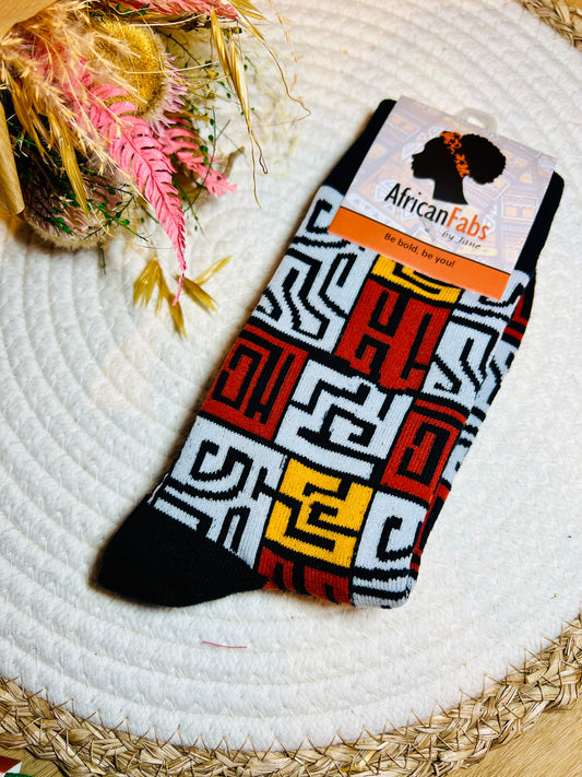 Chaussettes motifs africains 🧦 unisexe