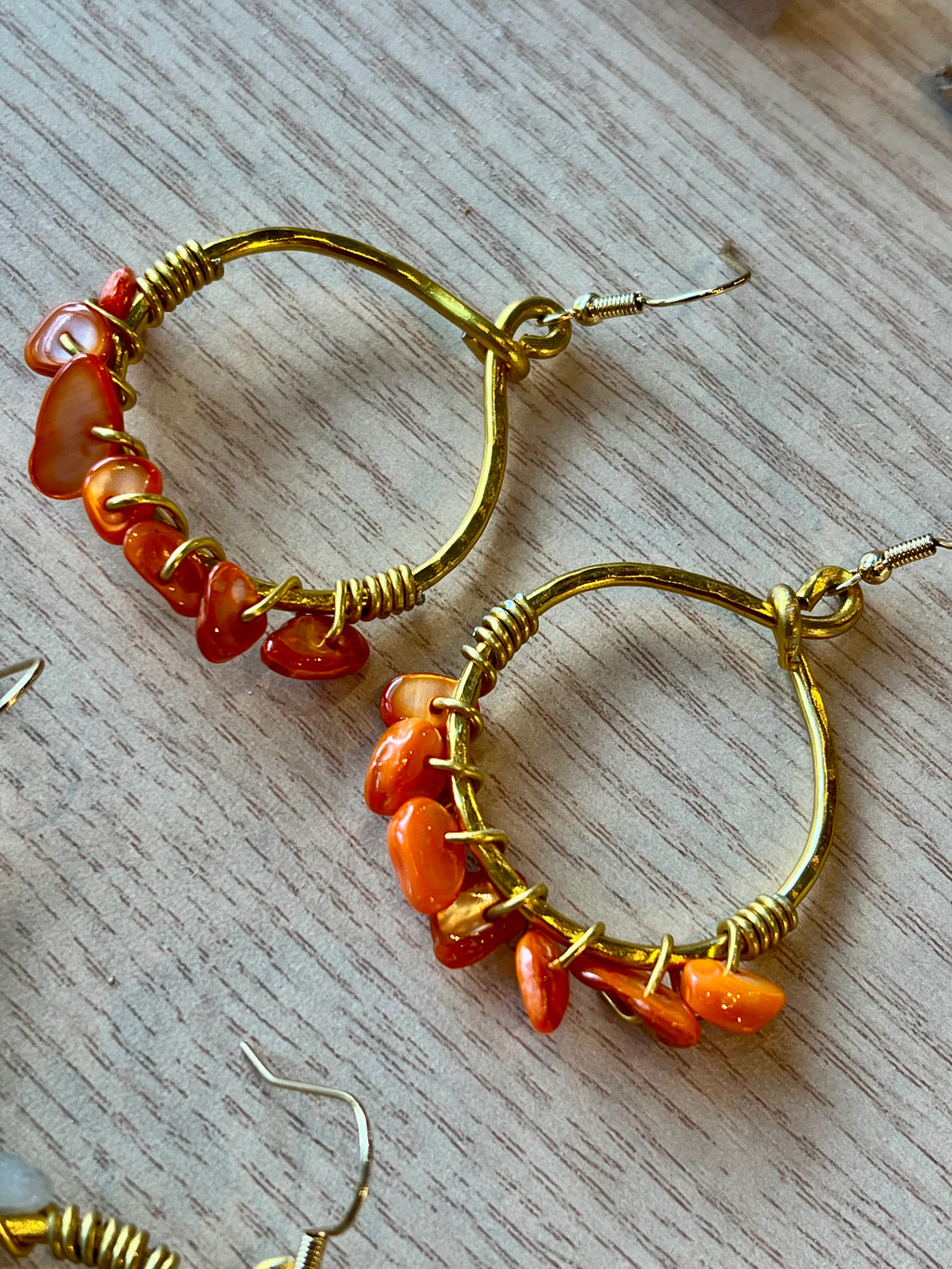 Boucles d'oreilles avec pierres et perles sibitch - bijoux