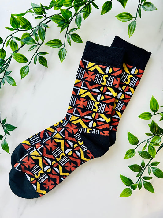 Chaussettes motifs africains 🧦 unisexe