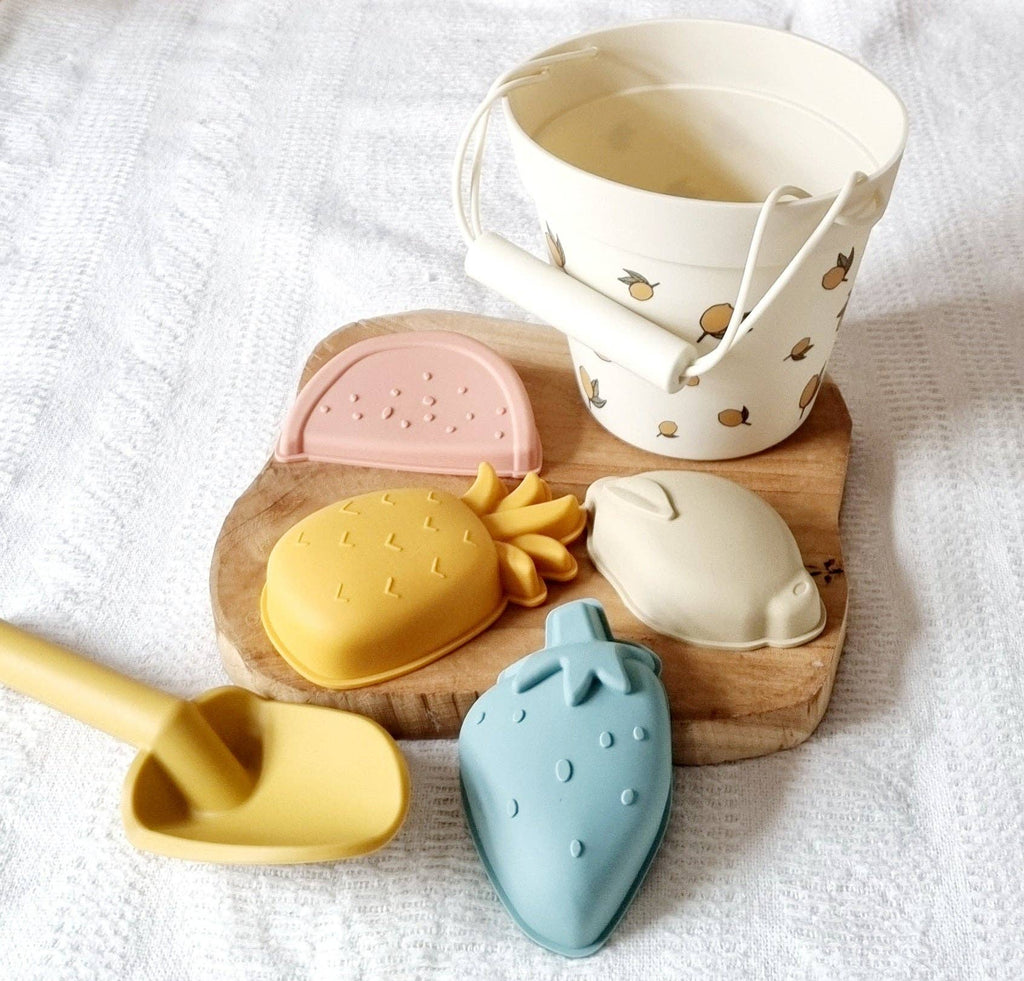 Rammelaartje - Seau en silicone avec moules - Citrons