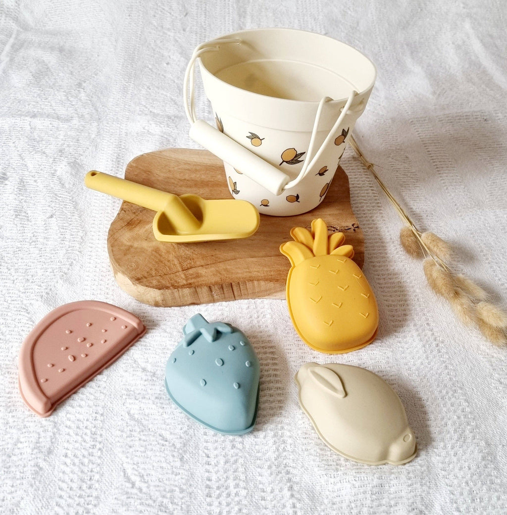 Rammelaartje - Seau en silicone avec moules - Citrons