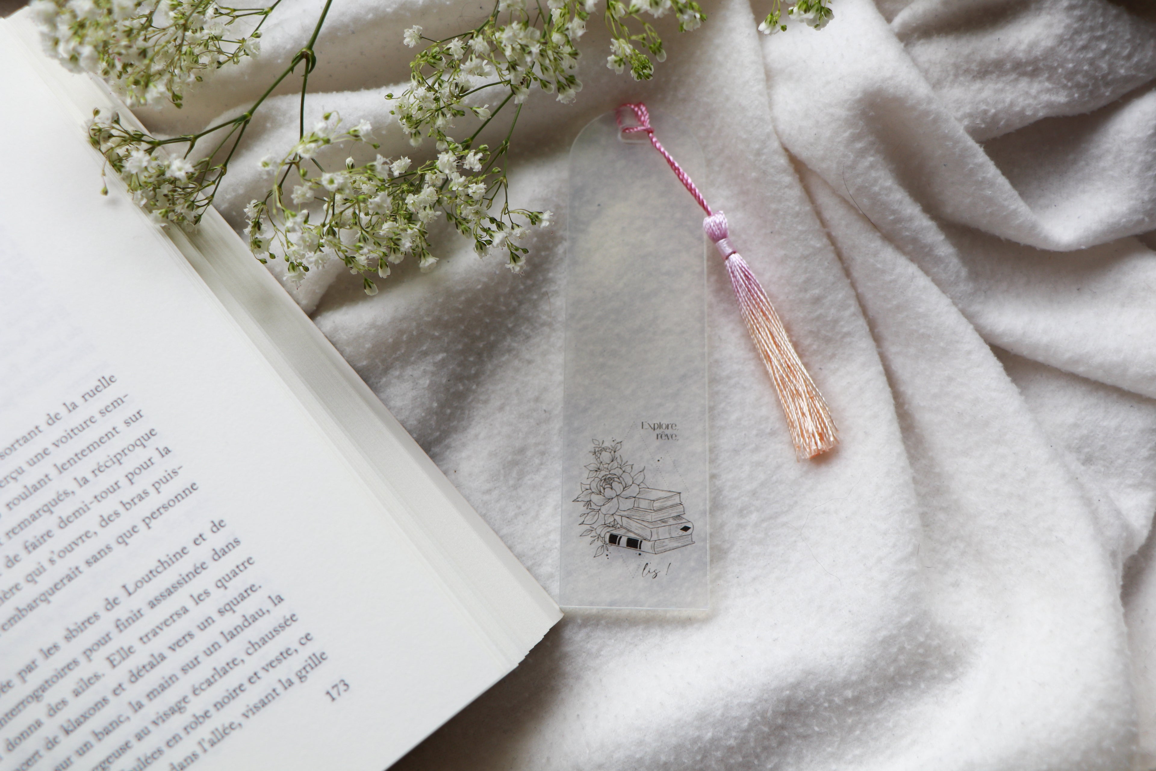 Marque page en plexis