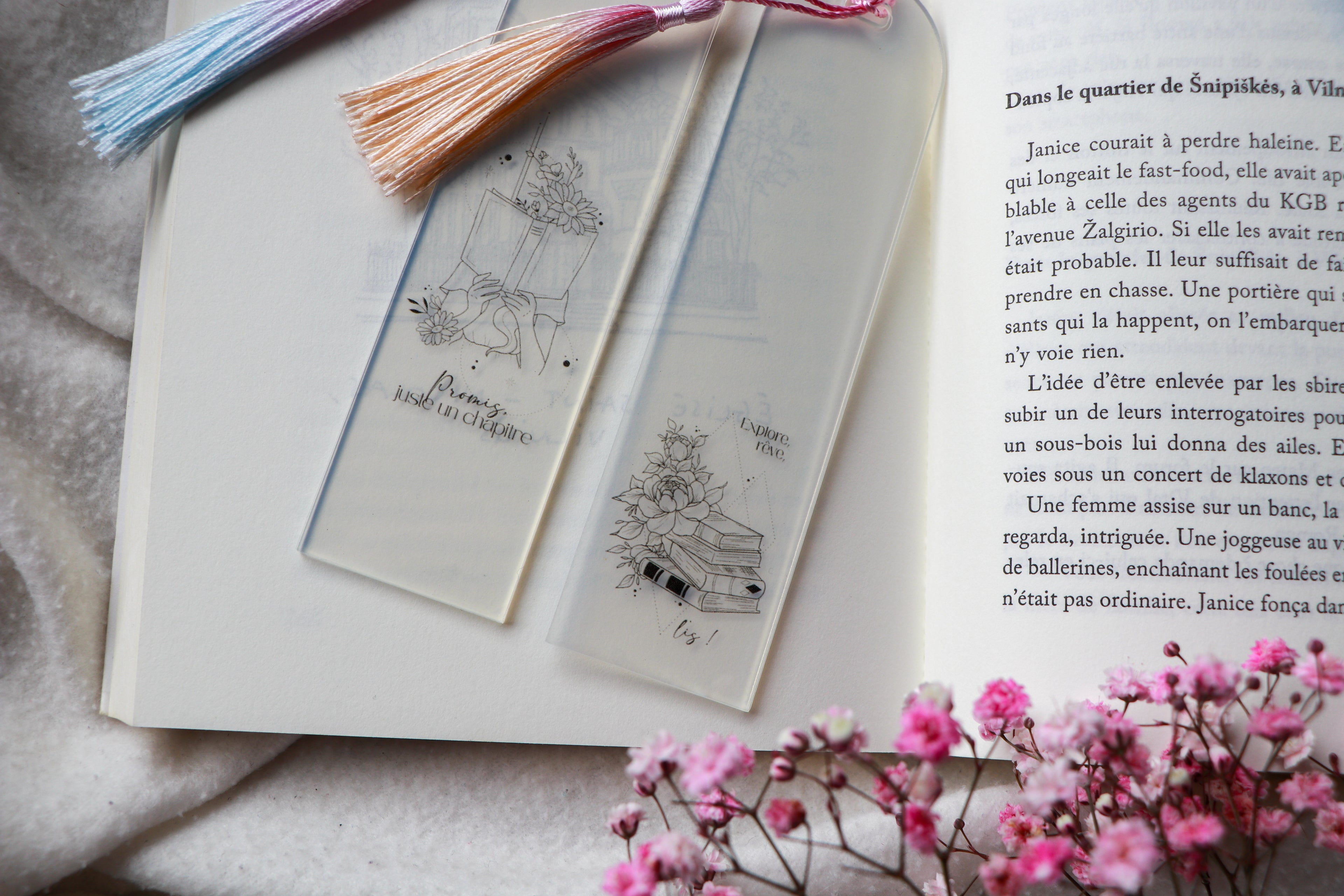 Marque page en plexis