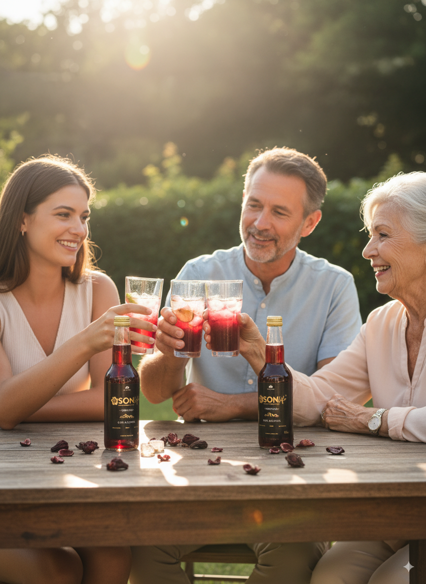 SONLIFE Pack  découverte Fleurs d’hibiscus séchées 150g +3 bouteilles Sonlife